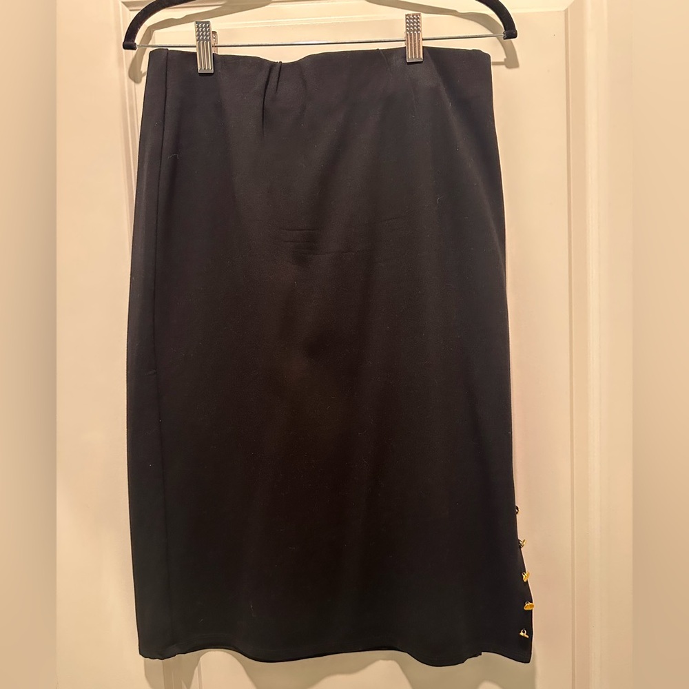 Elegant Black Skirt with Gold Accents